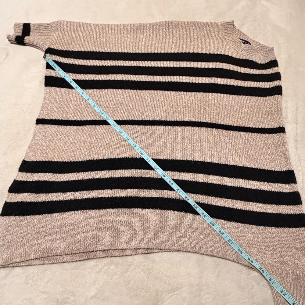SHEIN Beige and Black Striped Sweater